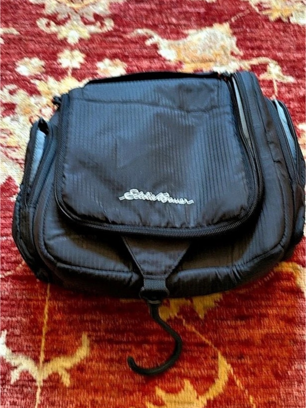Eddie Bauer Hanging Toiletry Bag Black Travel Cosmetic Bag